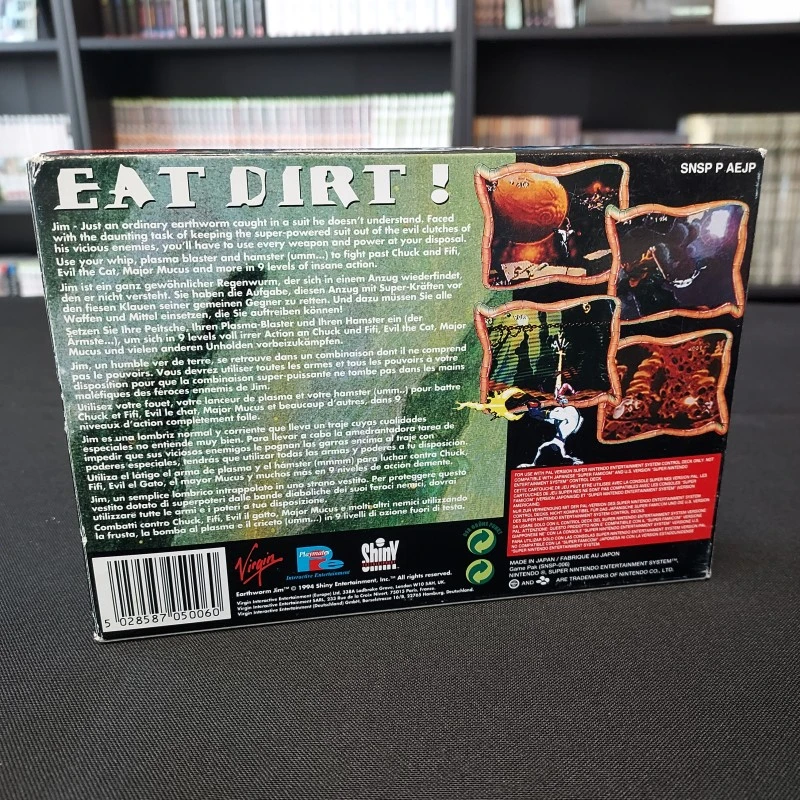 EARTHWORM JIM COMPLET PAL EUR VF SUPER NINTENDO SNES EARTHWORM JIM COMPLET PAL EUR VF SUPER NINTENDO SNES -Labyrinthe earthworm jim complet pal eur vf super nintendo snes 2