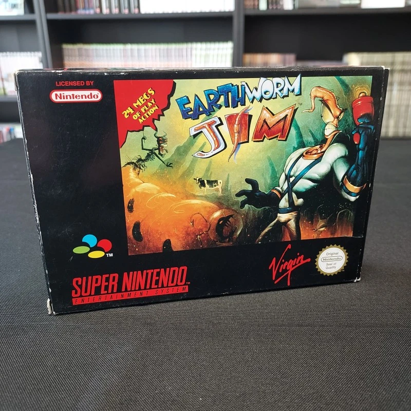 EARTHWORM JIM COMPLET PAL EUR VF SUPER NINTENDO SNES EARTHWORM JIM COMPLET PAL EUR VF SUPER NINTENDO SNES -Labyrinthe earthworm jim complet pal eur vf super nintendo snes