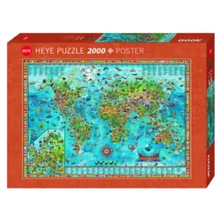 Puzzle - Map Art Amazing World
