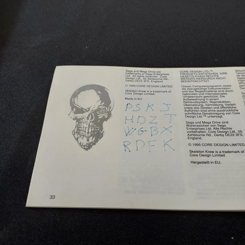 SKELETON KREW COMPLET MEGA DRIVE SKELETON KREW COMPLET MEGA DRIVE -Labyrinthe skeleton krew complet mega drive 15