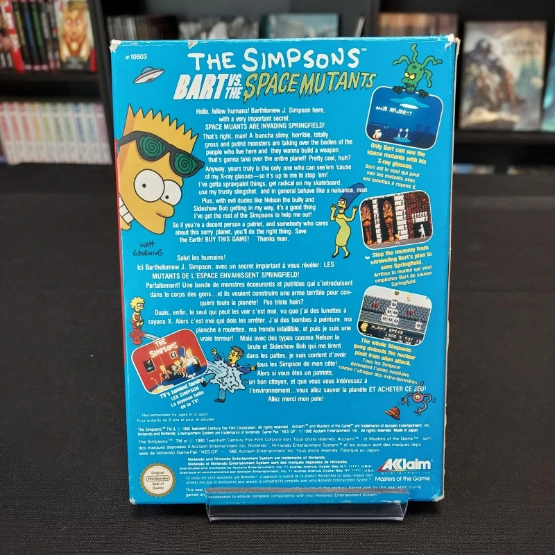 THE SIMPSONS BART VS THE SPACE MUTANTS COMPLET PAL FRA NOTICE ABIMEE + DECHIRURE LANGUETTE NINTENDO NES THE SIMPSONS BART VS THE SPACE MUTANTS COMPLET PAL FRA NOTICE ABIMEE + DECHIRURE LANGUETTE NINTENDO NES -Labyrinthe the simpsons bart vs the space mutants complet pal fra notice abimee dechirure languette nintendo nes 2